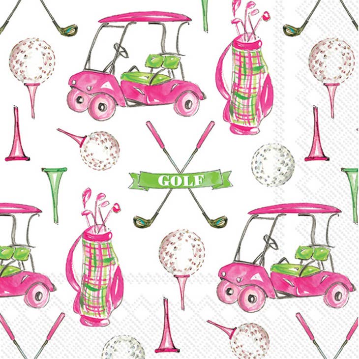 Rosanne Beck Girly Golf Cocktail Napkins