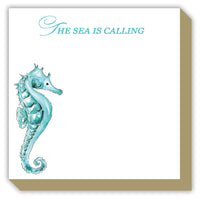 The Sea is Calling Seahorse Luxe Notepad