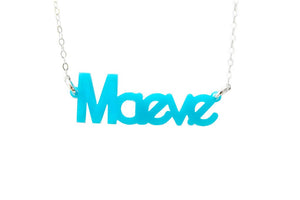 Zebra Nameplate Necklace