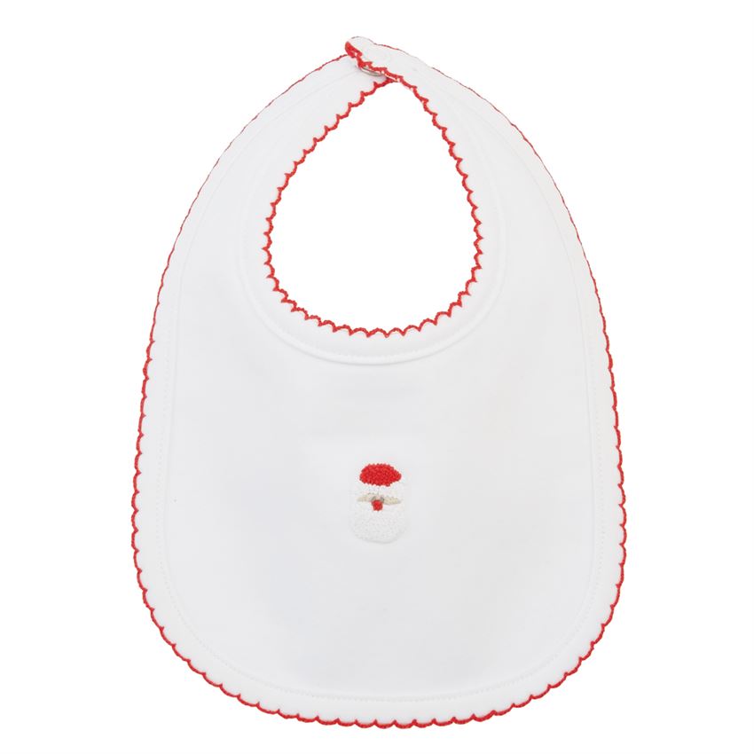 French Knot Santa Bib