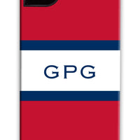 Awning Stripe Red & Navy Phone Case