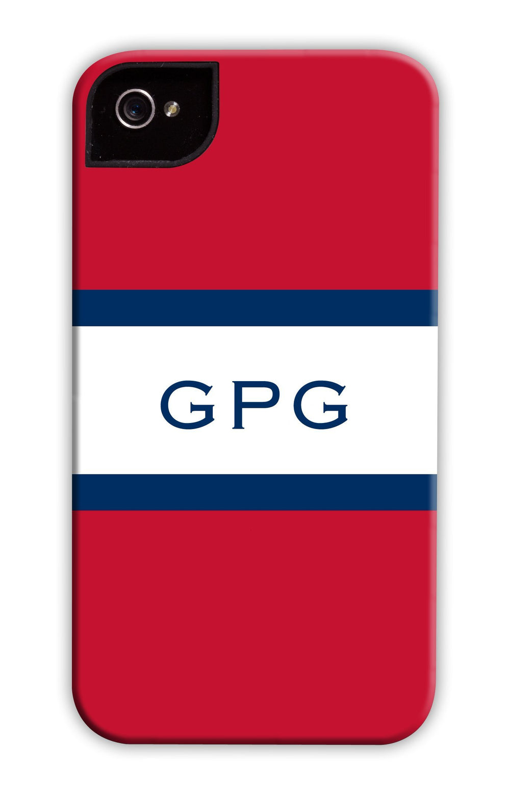 Awning Stripe Red & Navy Phone Case