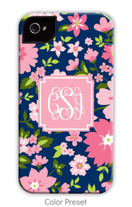 Navy & Pink Floral Phone Case