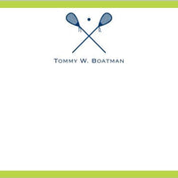 Lacrosse Navy Flat Notecard