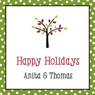 Dotted Edge Lime & Black Gift Enclosure Card or Gift Sticker