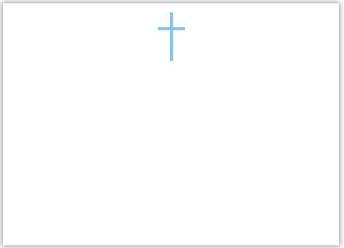 Cross Flat Notecard
