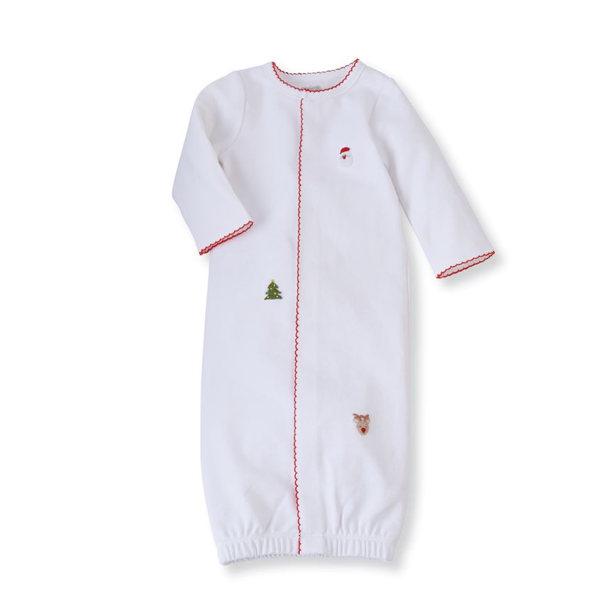 Christmas French Knot Sleeper Gown