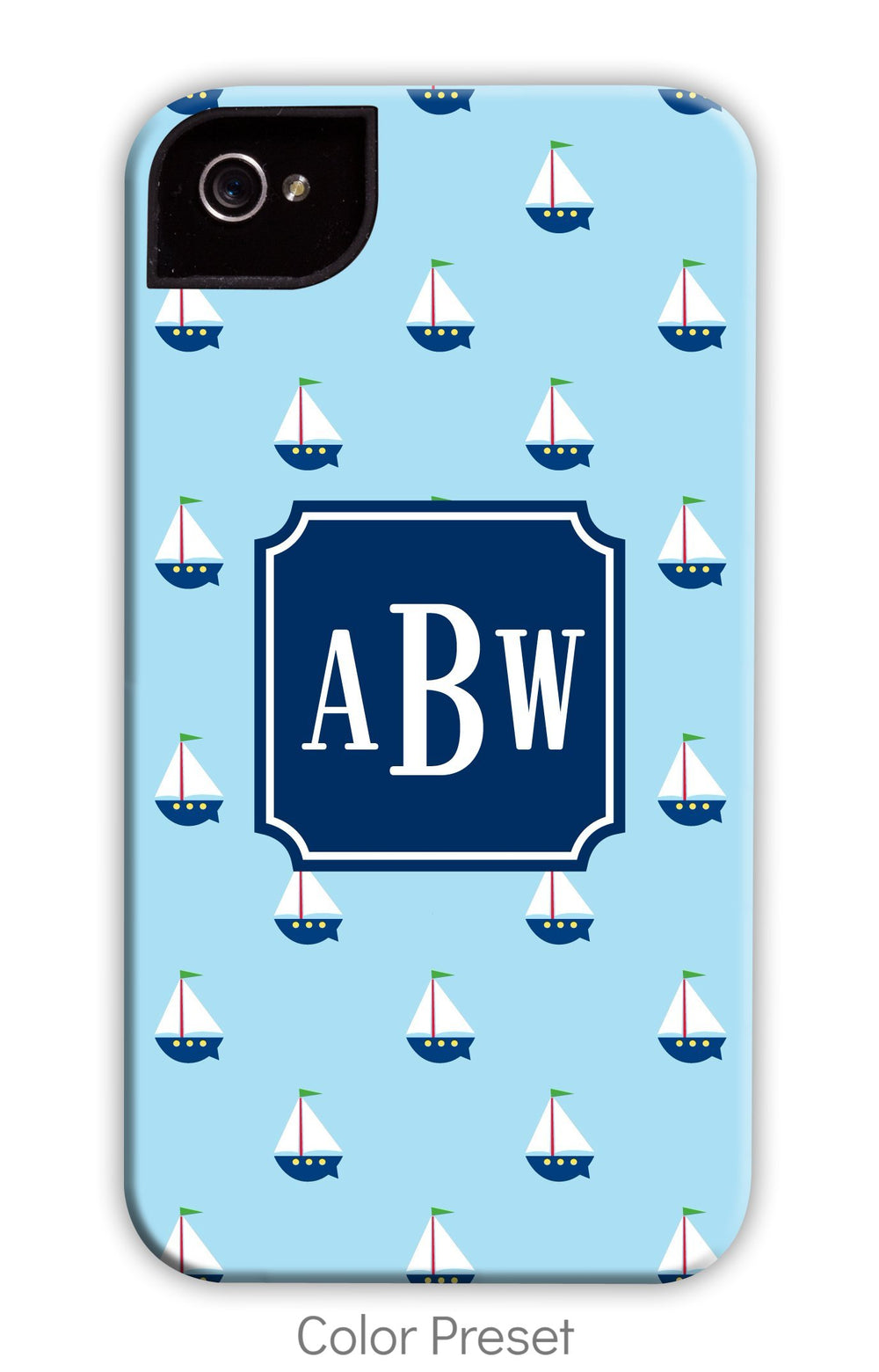 Sailboat Blue Repeat Phone Case