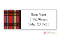 Plaid Modern Address Labels
