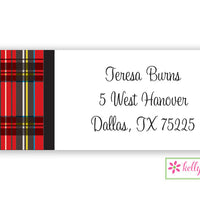 Plaid Modern Address Labels