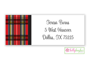 Plaid Modern Address Labels