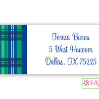 Plaid Modern Address Labels