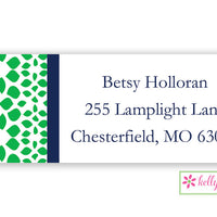 Green Reptile Modern Address Labels