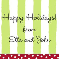 Lime Stripes with Red Dotted Edge Gift Enclosure Card