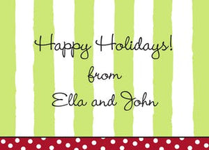 Lime Stripes with Red Dotted Edge Gift Enclosure Card