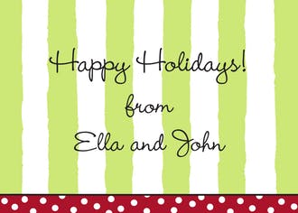 Lime Stripes with Red Dotted Edge Gift Enclosure Card