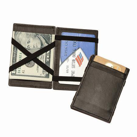 Bag of Tricks: Embossed Leather Wallet Pouch/ Clutch Black