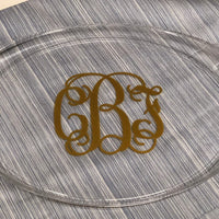 Oval Acrylic Tray with Handles