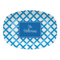 Monogrammed Bamboo Melamine Platter
