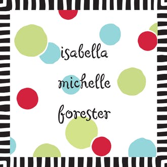 Cool Dots White Gift Enclosure Card or Gift Sticker