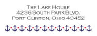 Navy Anchor Address Label