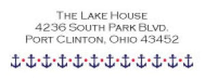 Navy Anchor Address Label