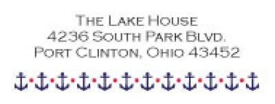 Navy Anchor Address Label