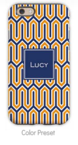 Blaine Navy & Tangerine Phone Case