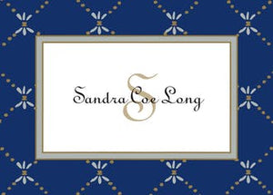 Fleur De Lis Silver & Gold on Navy Gift Enclosure Card