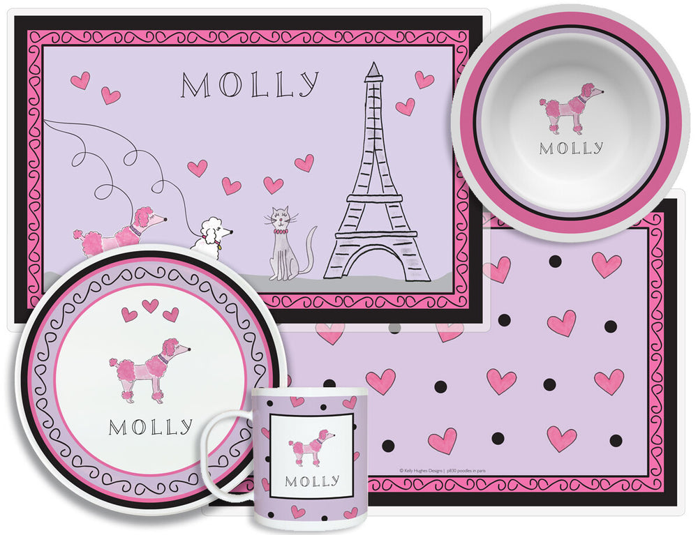 Poodles in Paris Kid's Tabletop Set
