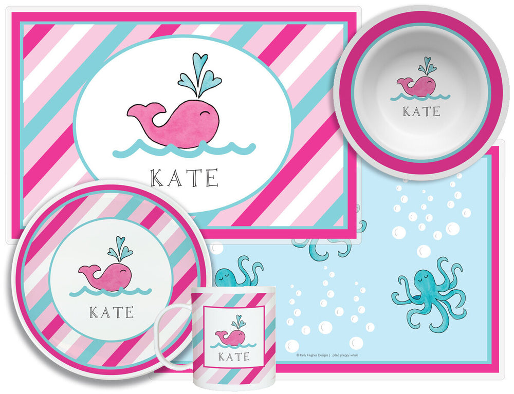 Preppy Whale Kid's Tabletop Set