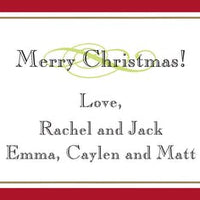 Gold Border & Red Edge Gift Enclosure Card or Gift Sticker