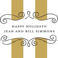 Curly Frame Gold Gift Enclosure Card or Gift Sticker