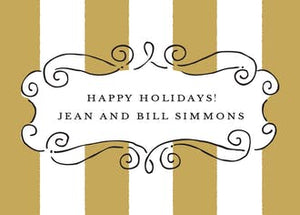 Curly Frame Gold Gift Enclosure Card or Gift Sticker