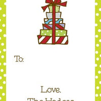 Dotted Edge Lime Gift Enclosure Card or Gift Sticker