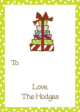 Dotted Edge Lime Gift Enclosure Card or Gift Sticker