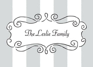 Curly Border Silver Gift Enclosure Card or Gift Sticker