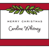 Garland Red & Green Gift Enclosure Card or Gift Sticker