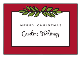 Garland Red & Green Gift Enclosure Card or Gift Sticker
