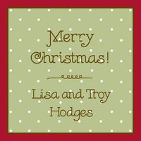 Tiny Dots Green & Red Gift Enclosure Card or Gift Sticker