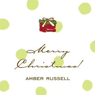 Big Dots Green Gift Enclosure Card or Gift Sticker