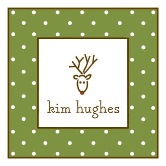 Sweet Dots Green Gift Enclosure Card or Gift Sticker