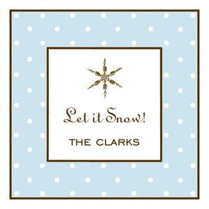 Sweet Dots Blue Gift Enclosure Card or Gift Sticker