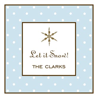Sweet Dots Blue Gift Enclosure Card or Gift Sticker