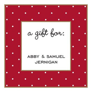 Tiny Dots Red Gift Enclosure Card or Gift Sticker