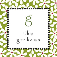 Fun Daisies Green & Red Gift Enclosure Card or Gift Sticker