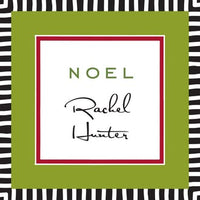 Striped Edge Red & Green Gift Enclosure Card or Gift Sticker