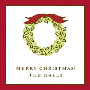Classic Edge Red & Chocolate Gift Enclosure Card or Gift Sticker