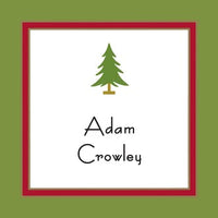Red Border & Green Edge Gift Enclosure Card or Gift Sticker