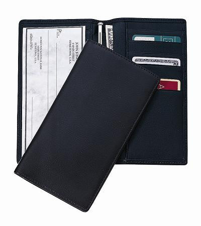 Monogrammed Leather Check Book & Secretary 